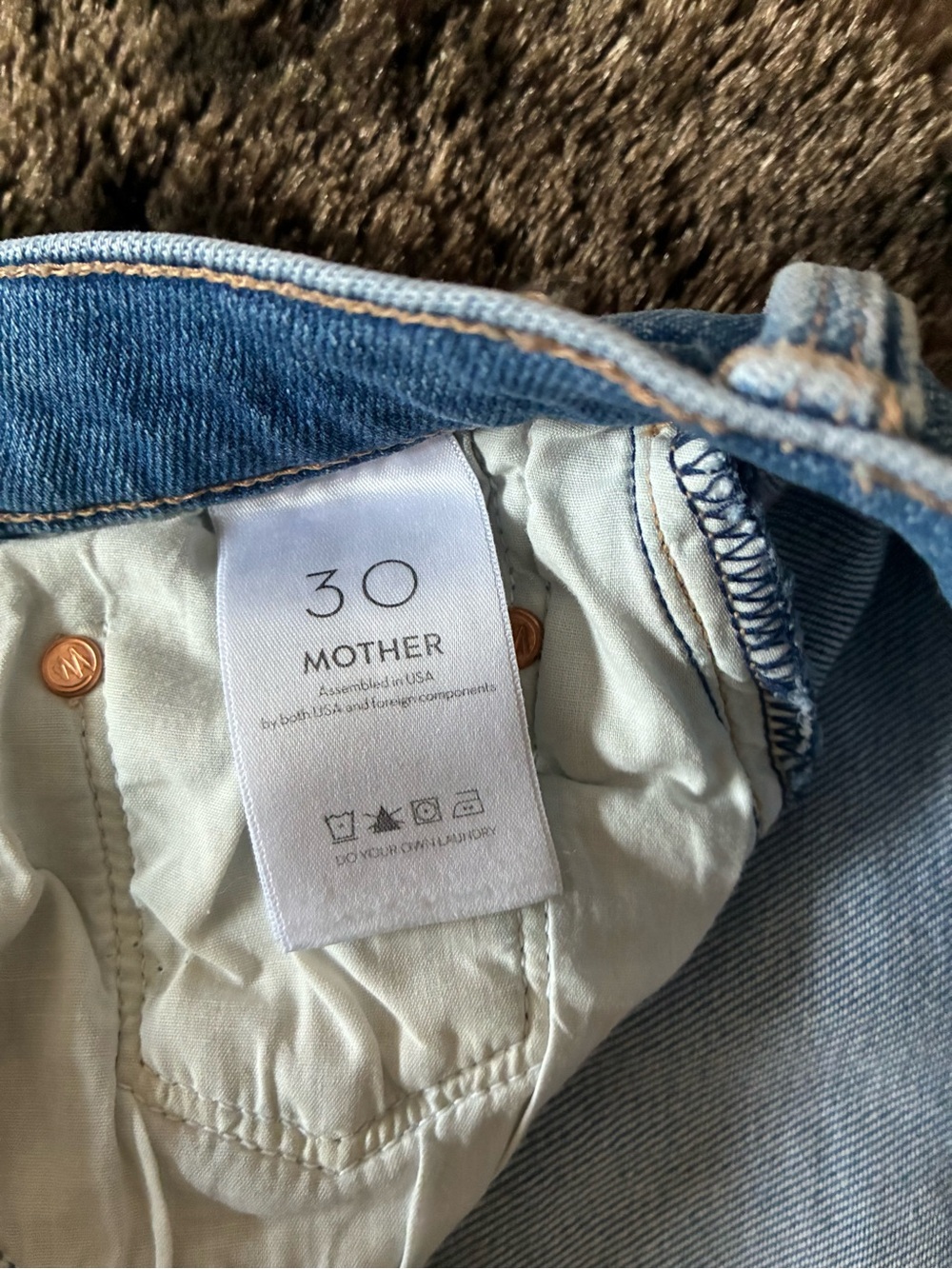 MOTHER DENIM TRIPPER ANKLE FRAY JEANS SZ 30 - Picture 6 of 8